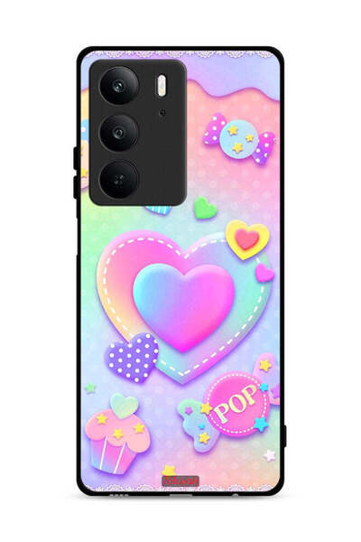 Tolwak غطاء حماية لهاتف Realme C75 4G برسومات قلوب البوب