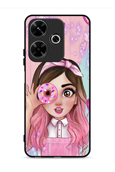 Covernex غطاء حماية لهاتف شاومي ريدمي 13 4G برسومات فتاة محبة للدونات