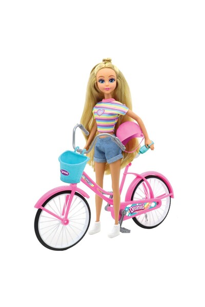 Funville Papusa cu accesorii si bicicleta Dreameez Ciclist