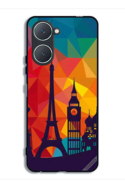 Covernex غطاء حماية لهاتف Vivo Y18i 4G بنقشة باريس الملونة