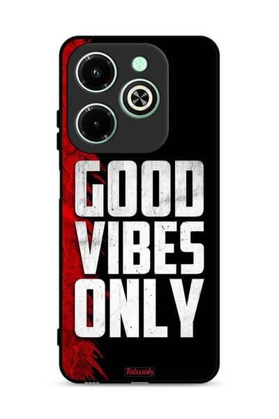 Tolwak غطاء حماية لهاتف Infinix Hot 40i 4G - Good Vibes Only