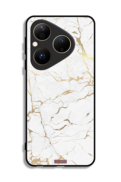 Tolwak غطاء حماية لهاتف هواوي بيورا 80 بنقشة رخامية