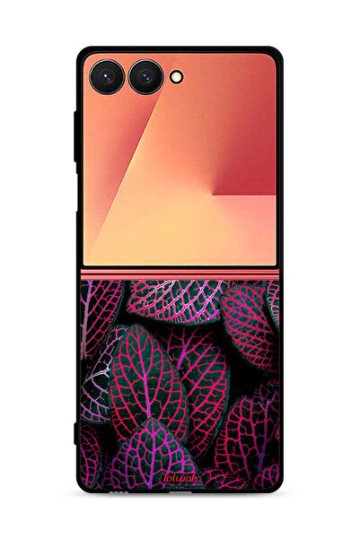 Tolwak غطاء حماية لهاتف Samsung Galaxy Z Flip7 بنقشة أوراق سالجا