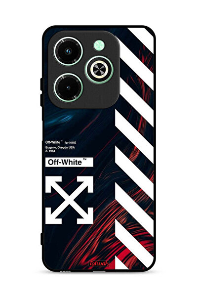 Tolwak غطاء حماية لهاتف Infinix Hot 40i 4G، ملصق أبيض فاتح