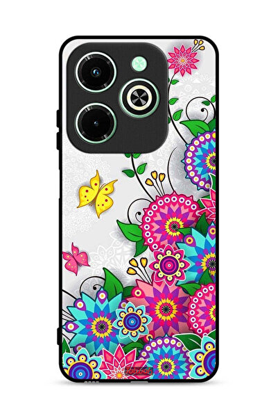 Tolwak غطاء حماية لهاتف Infinix Hot 40i 4G بنقشة زهور ماندالا