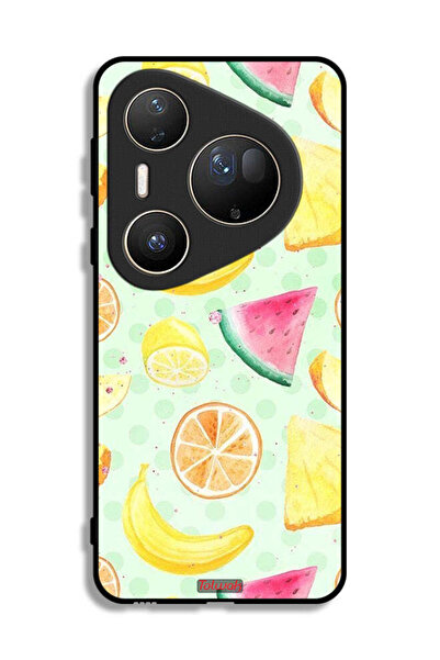 Tolwak غطاء حماية فائق لهاتف هواوي بيورا 80 برسومات فنية بألوان مائية وفواكه