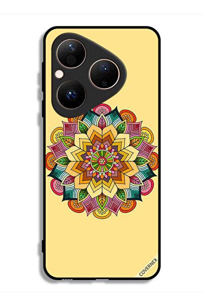 Covernex غطاء حماية لهاتف هواوي بيورا 80 بنقشة ماندالا دائرية