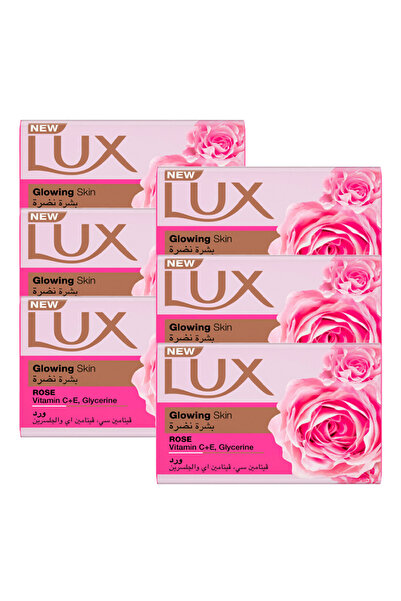 LUX صابون الورد لبشرة متوهجة، 120 جرام × 5+1
