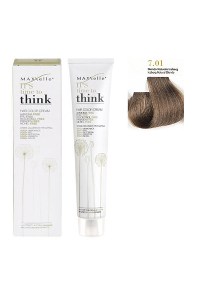 Maxxelle Vopsea de păr fără amoniac cu ulei de argan 7.01 Think Ash Blonde 100 ml