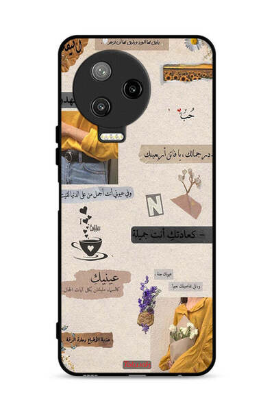 Tolwak غطاء حماية لهاتف إنفينيكس نوت 12 برو 4G بعبارات حب عربية