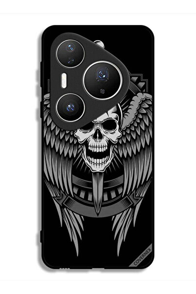 Covernex غطاء حماية لهاتف هواوي بيورا 80 برو بتصميم جمجمة وأجنحة نسر