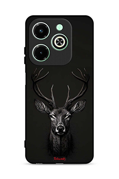 Tolwak غطاء حماية لهاتف Infinix Hot 40i 4G برسومات غزال رقمية