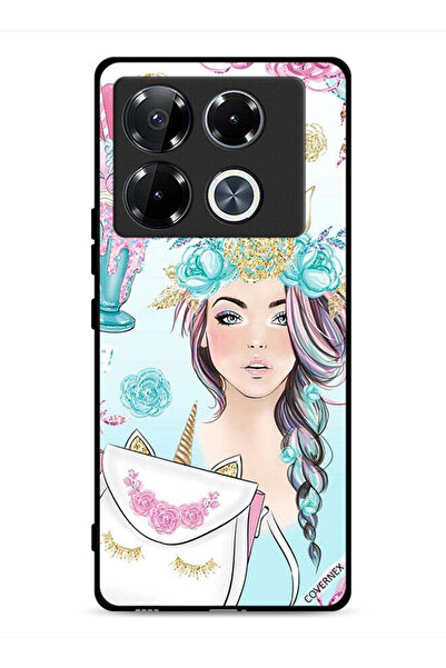 Covernex غطاء حماية لهاتف Infinix Note 40 Pro Plus 5G مزين برسومات رموش على ا...