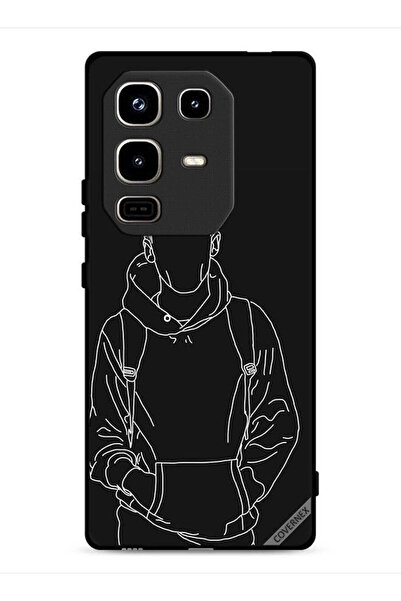 Covernex غطاء حماية لهاتف إنفينيكس نوت 50 برو 4G، رسم لشخصية فتى يرتدي جاكيت