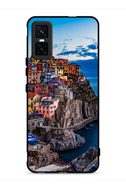 Covernex غطاء حماية لهاتف Infinix GT 30 Pro - منازل ملونة على البحر