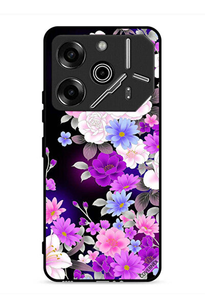 Covernex غطاء حماية لهاتف تكنو بوفا 6 برو 5G بنقشة زهور متنوعة