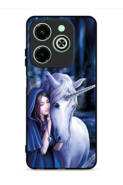 Covernex غطاء حماية لهاتف Infinix Hot 40i 4G بنقشة فتاة وحيد القرن المحبوبة