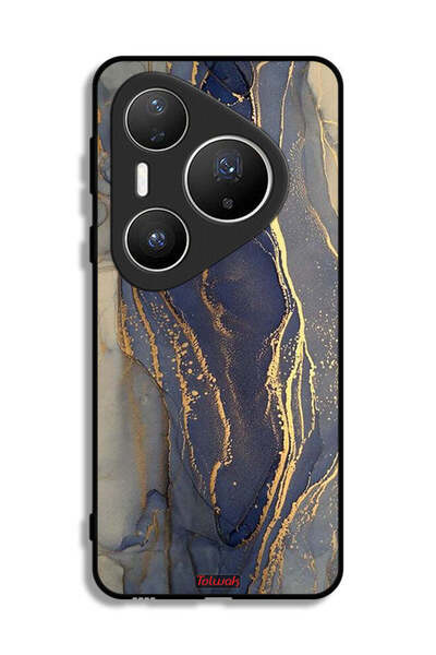 Tolwak غطاء حماية لهاتف هواوي بيورا 80 برو بنقشة رخامية لامعة