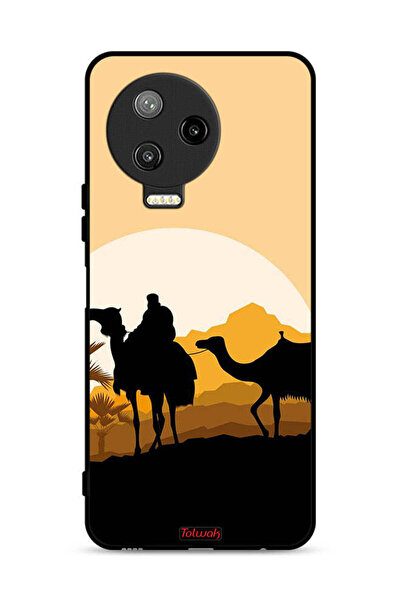 Tolwak Infinix Note 12 Pro 4G Protective Case Cover Camels In Desert Art