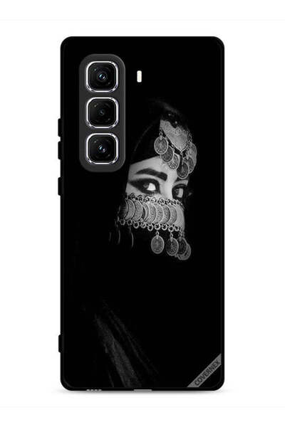 Covernex غطاء حماية لهاتف Infinix Hot 50 Pro 4G بعيون جميلة ووجه فتاة مزين با...