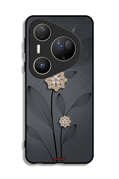 Tolwak غطاء حماية فائق من هواوي بيورا 80 بتصميم زهور ماسية