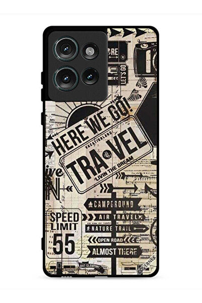 Covernex غطاء حماية موتورولا إيدج 50 "هنا نذهب للسفر"