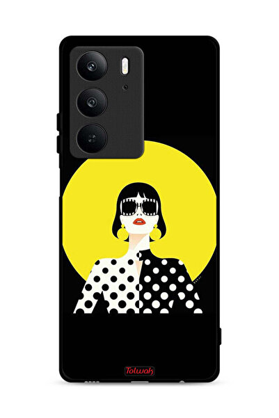 Tolwak غطاء حماية لهاتف Realme C75 4G برسومات فتاة أنيقة