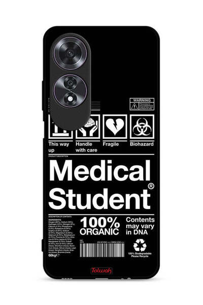 Tolwak غطاء حماية لهاتف Oppo A60، ملصق لطالب الطب