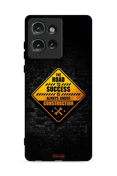 Tolwak غطاء حماية لهاتف موتورولا إيدج 50 الطريق إلى النجاح دائمًا قيد الإنشاء