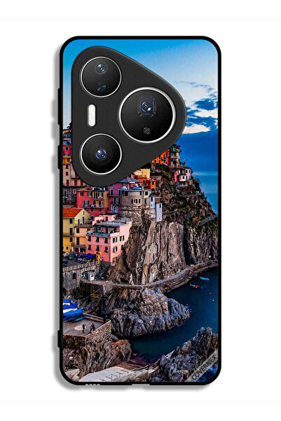 Covernex غطاء حماية لهاتف هواوي بيورا 80 برو - منازل ملونة على البحر