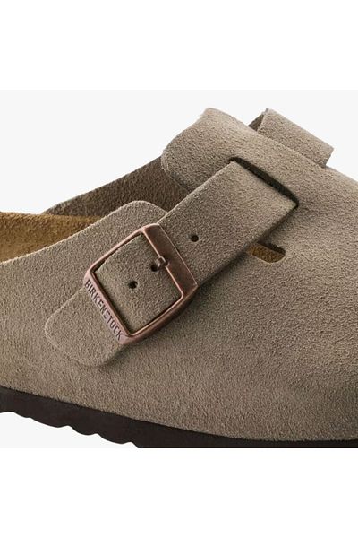 Birkenstock Boston Soft Footbed Suede Taupe