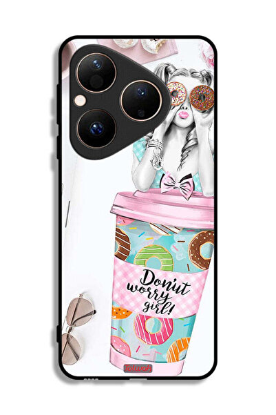 Tolwak Huawei Pura 80 Protective Case Cover Donut Worry Girl