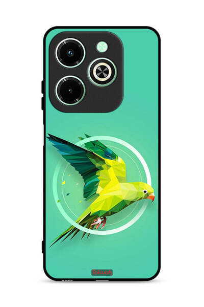 Tolwak غطاء حماية لهاتف Infinix Hot 40i 4G بطبعة فن تجريدي ببغاء