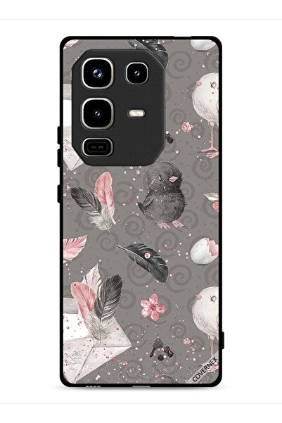 Covernex غطاء حماية لهاتف Infinix Note 50 Pro 4G بنقشة ريش وفراخ