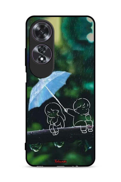 Tolwak غطاء حماية Oppo A60 بتصميم زوجين من الفن التجريدي
