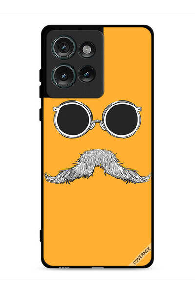 Covernex غطاء حماية لهاتف موتورولا إيدج 50 برسومات نظارات وشارب