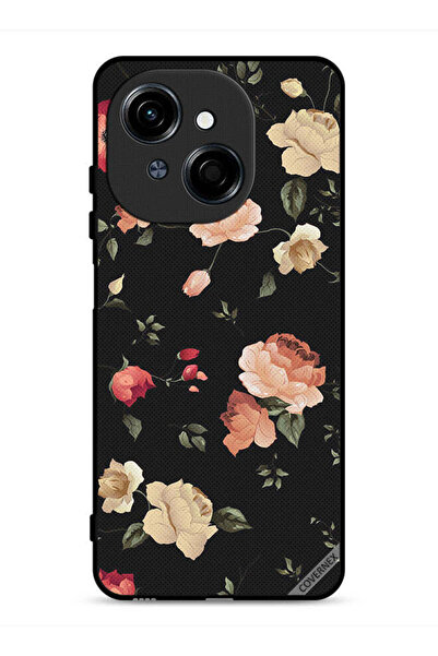 Covernex غطاء حماية لهاتف Tecno Spark Go 1 4G بخلفية فنية زهرية