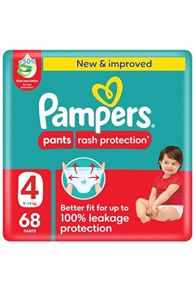 Pampers حماية من الطفح الجلدي، مقاس 4، 9-14 كجم، عبوة عملاقة، 68 حفاضة