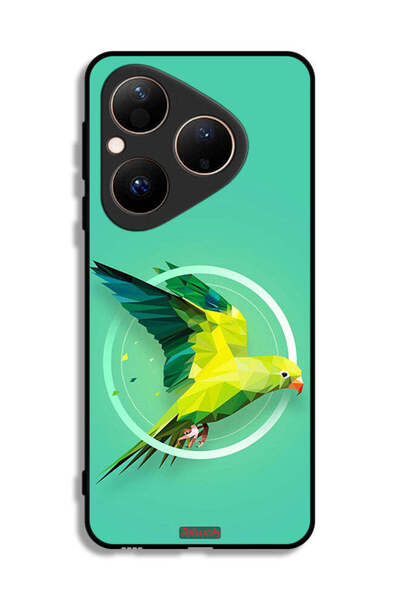 Tolwak غطاء حماية لهاتف هواوي بيورا 80 بطبعة فن تجريدي ببغاء