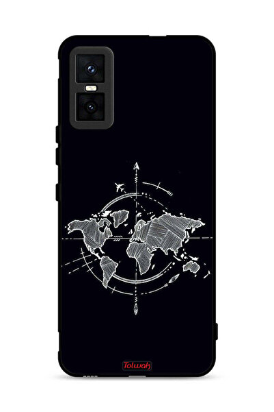 Tolwak غطاء حماية لهاتف Infinix GT 30 Pro بنقشة البوصلة