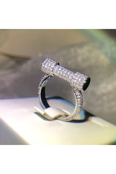 Choice1 8 Q483 خاتم إصبع نسائي بتصميم عصري جديد من Huitan، إكسسوار مميز للارت...