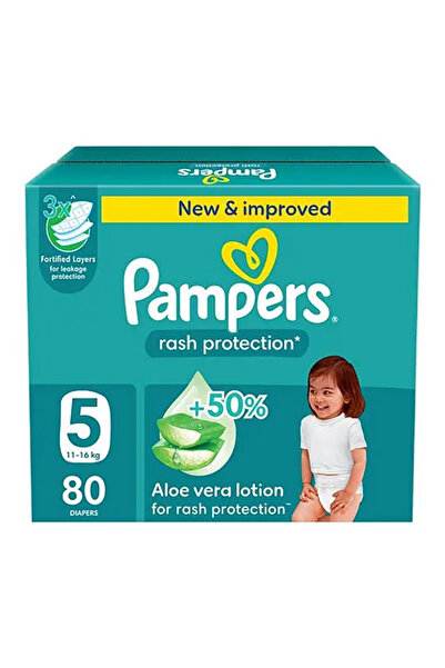 Pampers حفاضات أطفال، مقاس 5، 11-16 كجم، 80 حفاضة