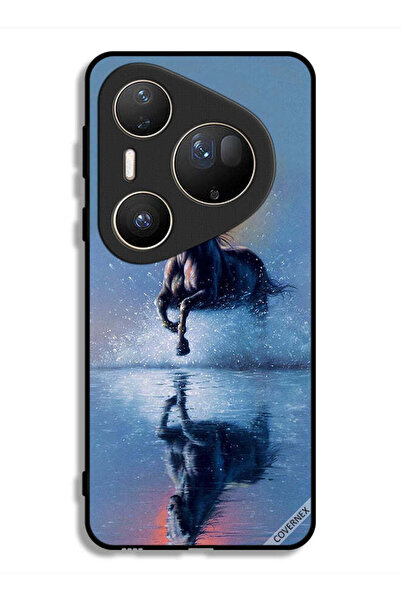 Covernex غطاء حماية فائق من هواوي بيورا 80، رسم حصان يركض في الماء