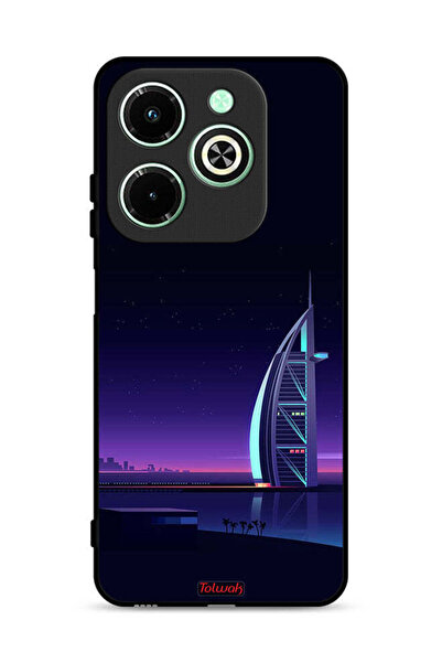Tolwak غطاء حماية لهاتف Infinix Hot 40i 4G برسومات برج العرب الرقمية