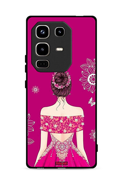 Tolwak غطاء حماية لهاتف Infinix Note 50 Pro 4G برسومات فتاة وزهور