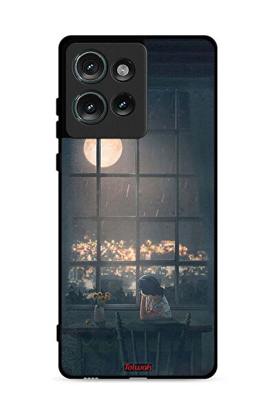 Tolwak غطاء حماية لهاتف موتورولا إيدج 50 برسومات القمر