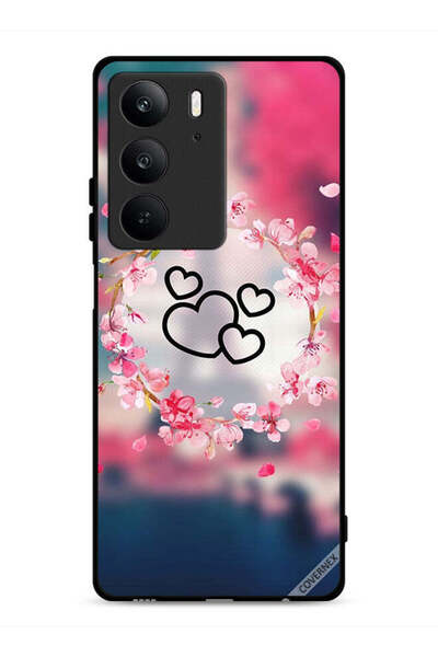 Covernex غطاء حماية لهاتف Realme C75 4G بمشبك فني على شكل قلوب