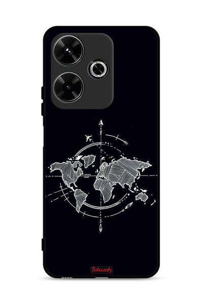 Tolwak غطاء حماية لهاتف شاومي ريدمي 13 4G برسومات البوصلة