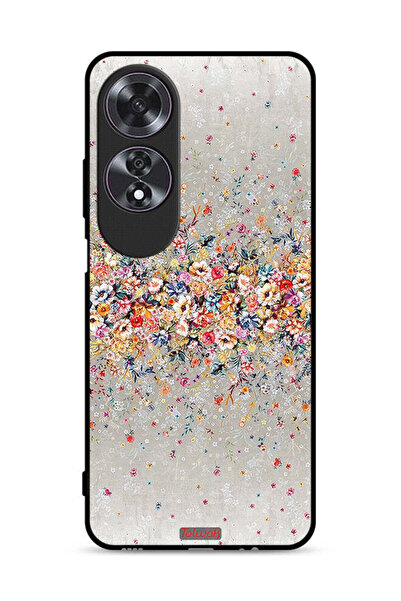 Tolwak غطاء حماية Oppo A60 بتصميم زهور صغيرة وفن تجريدي