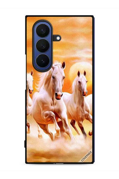 Covernex غطاء حماية لهاتف سامسونج جالاكسي زد فولد 7 بتصميم خيول تركض